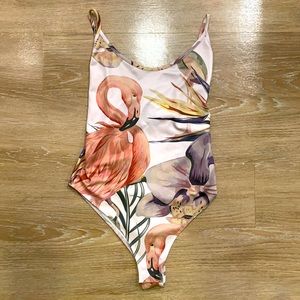 Topshop Flamingo Bodysuit Size 6 - worn once